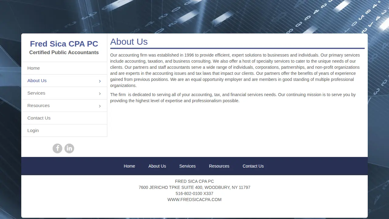 Fred Sica CPA page