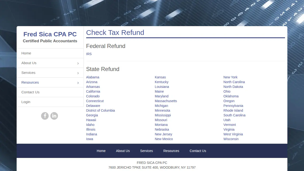Fred Sica CPA page