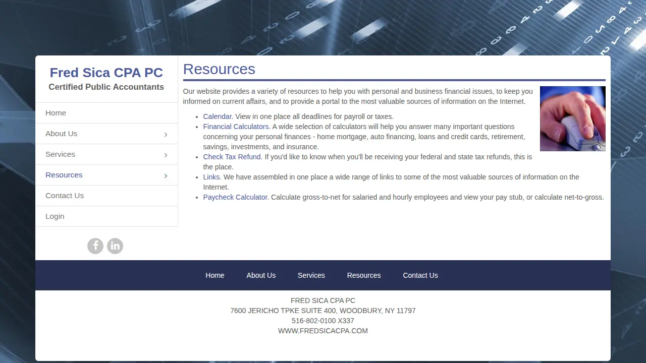 Fred Sica CPA page