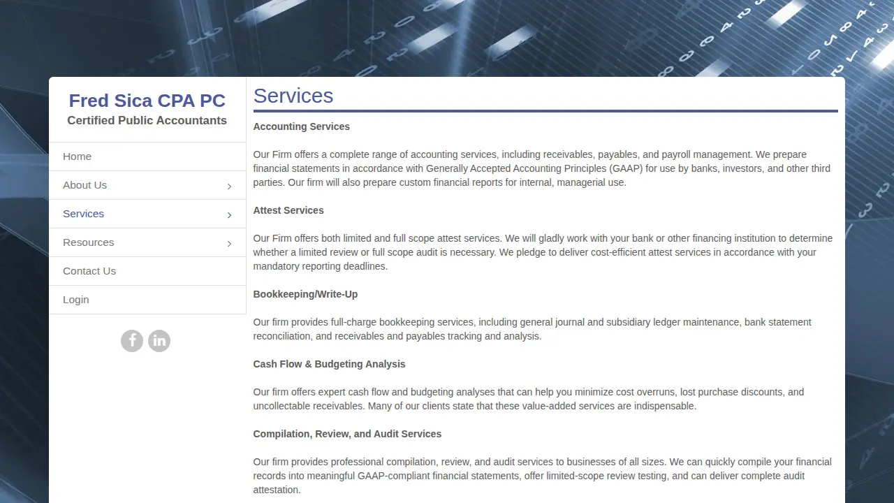 Fred Sica CPA page