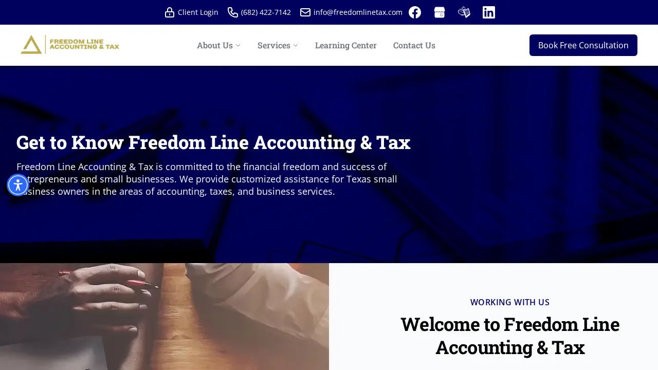 Freedom Line Accounting & Tax page