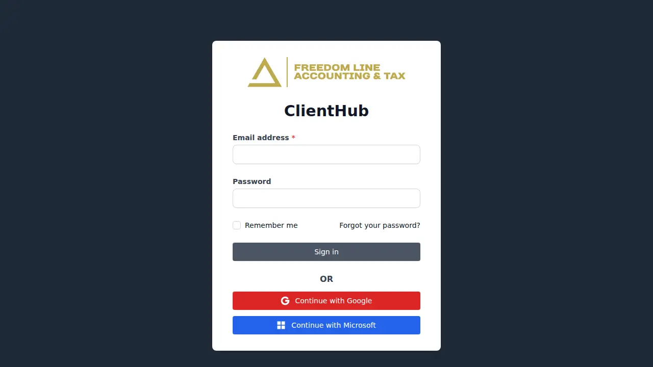 Freedom Line Accounting & Tax page