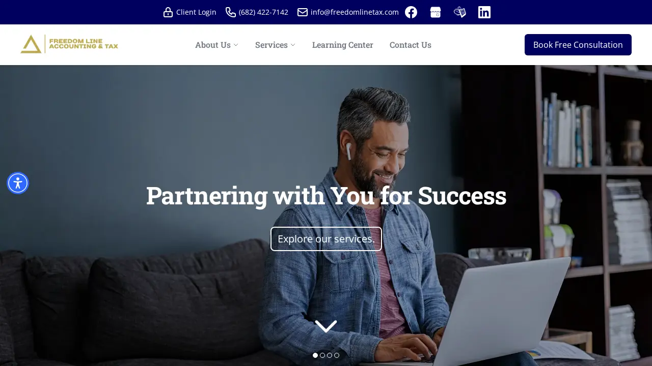 Freedom Line Accounting & Tax page