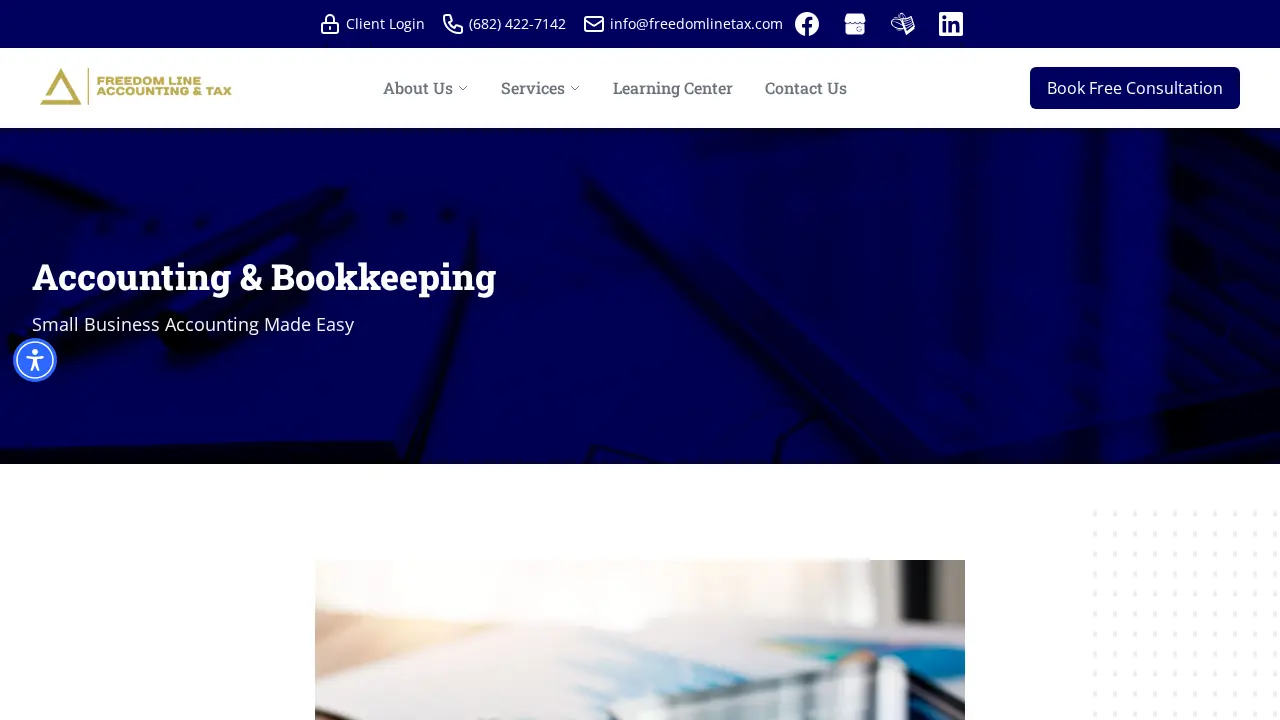 Freedom Line Accounting & Tax page