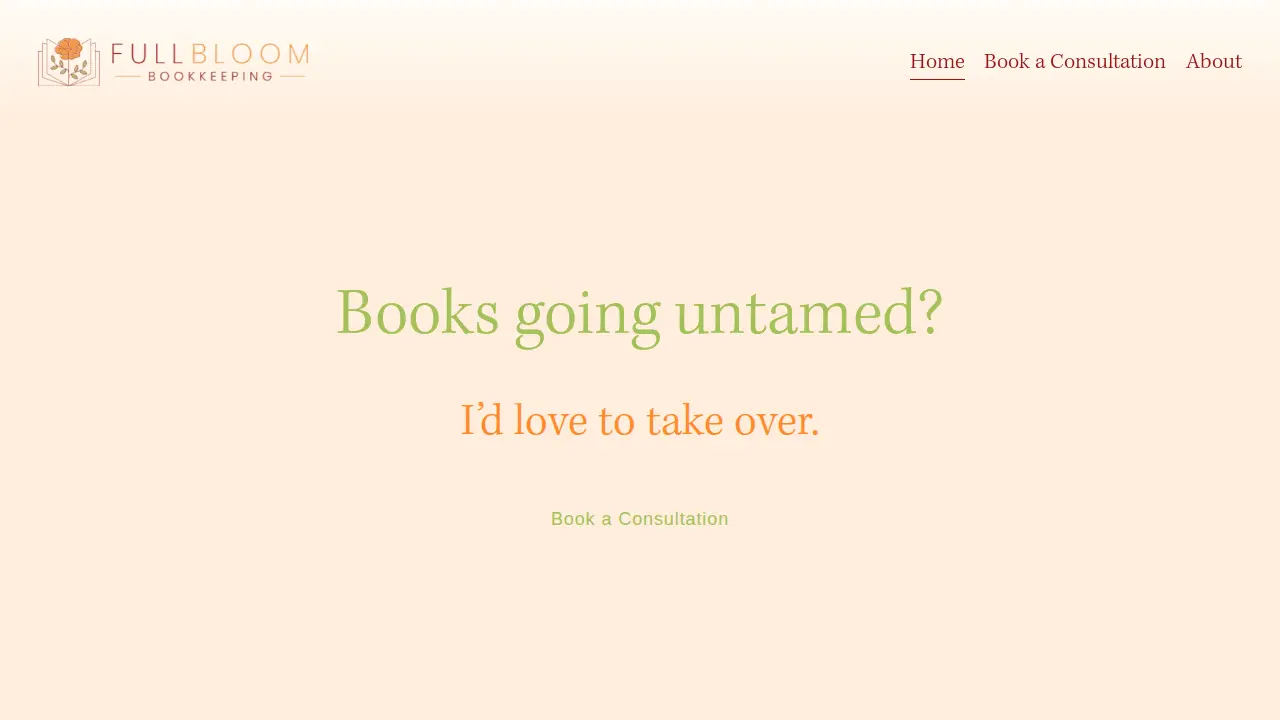 Full Bloom Bookkeeping website