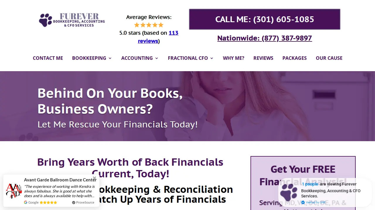 Furever Bookkeeping, Business Accounting & CFO Services page