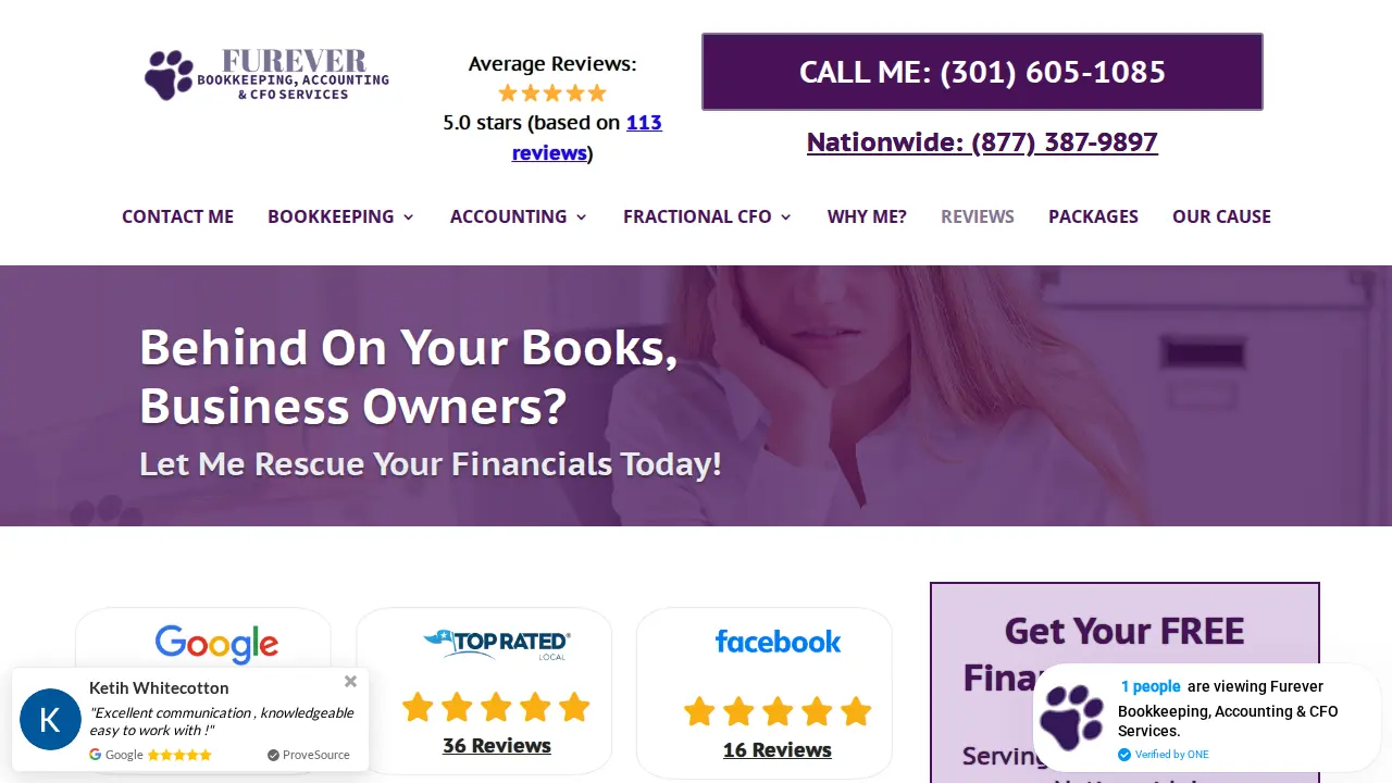 Furever Bookkeeping, Business Accounting & CFO Services page