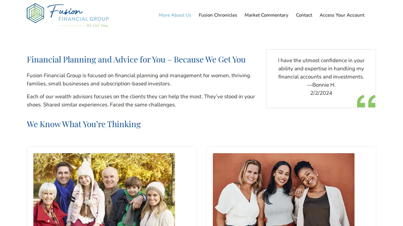 Fusion Financial Group page