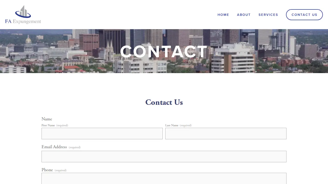 FA Expungement Services page