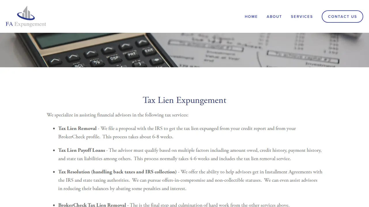 FA Expungement Services page