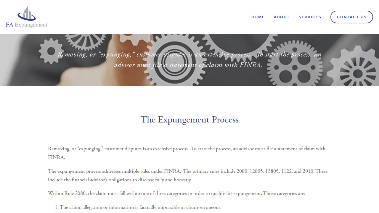 FA Expungement Services page