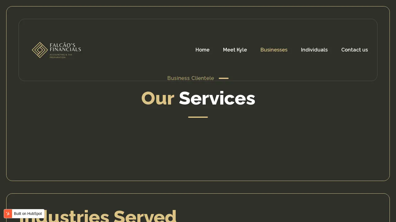 Falcao’s Financials page