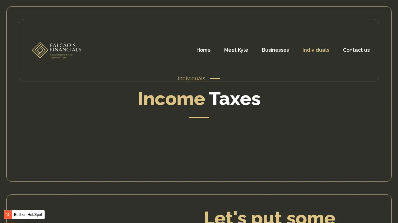 Falcao’s Financials page