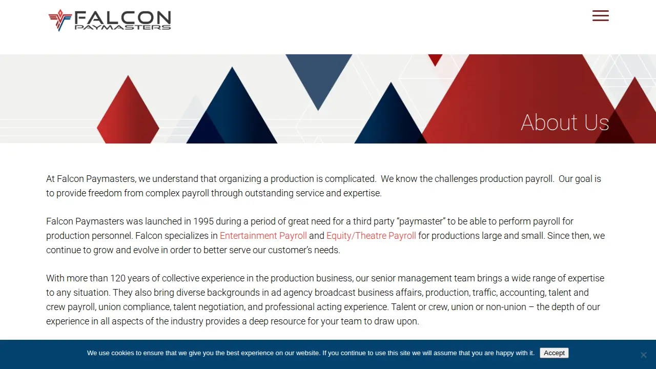 Falcon Paymasters page