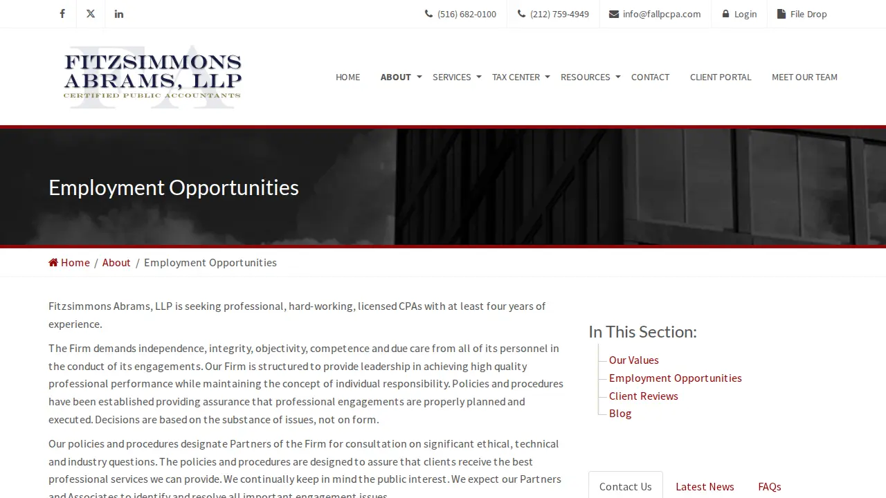 Fitzsimmons Krantz and Abrams Llp page