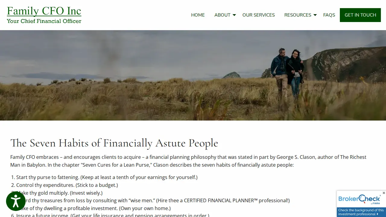 Family CFO, Inc. page