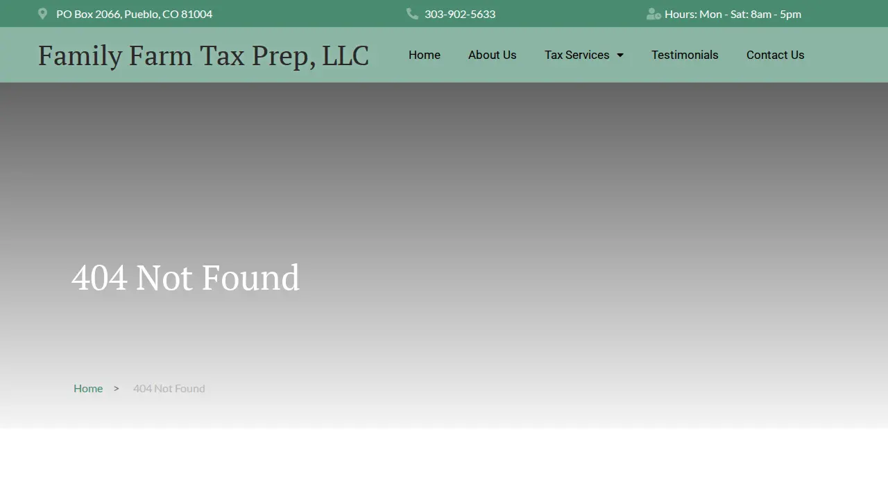 Family Farm Tax Prep LLC page