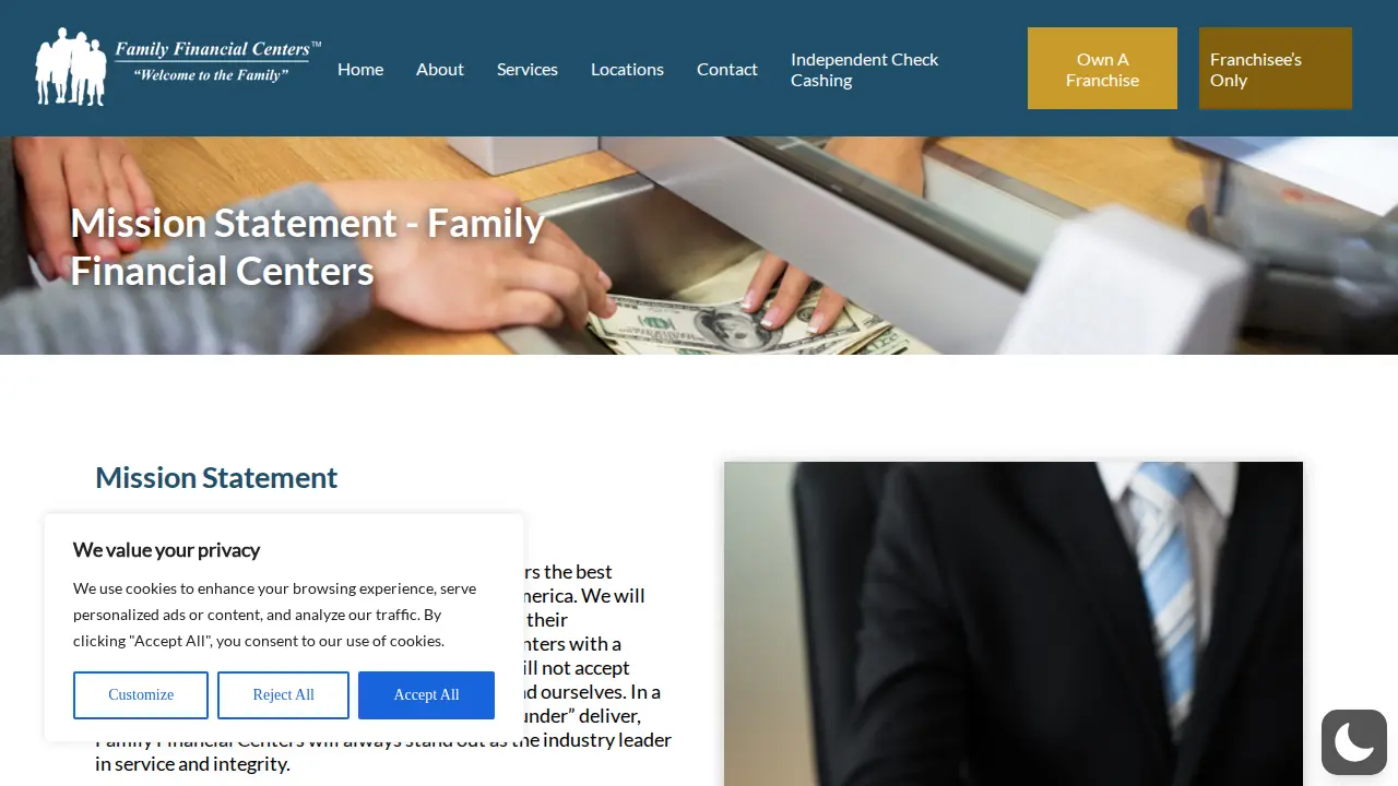 West Chester Check Cashing-Family Financial Centers page