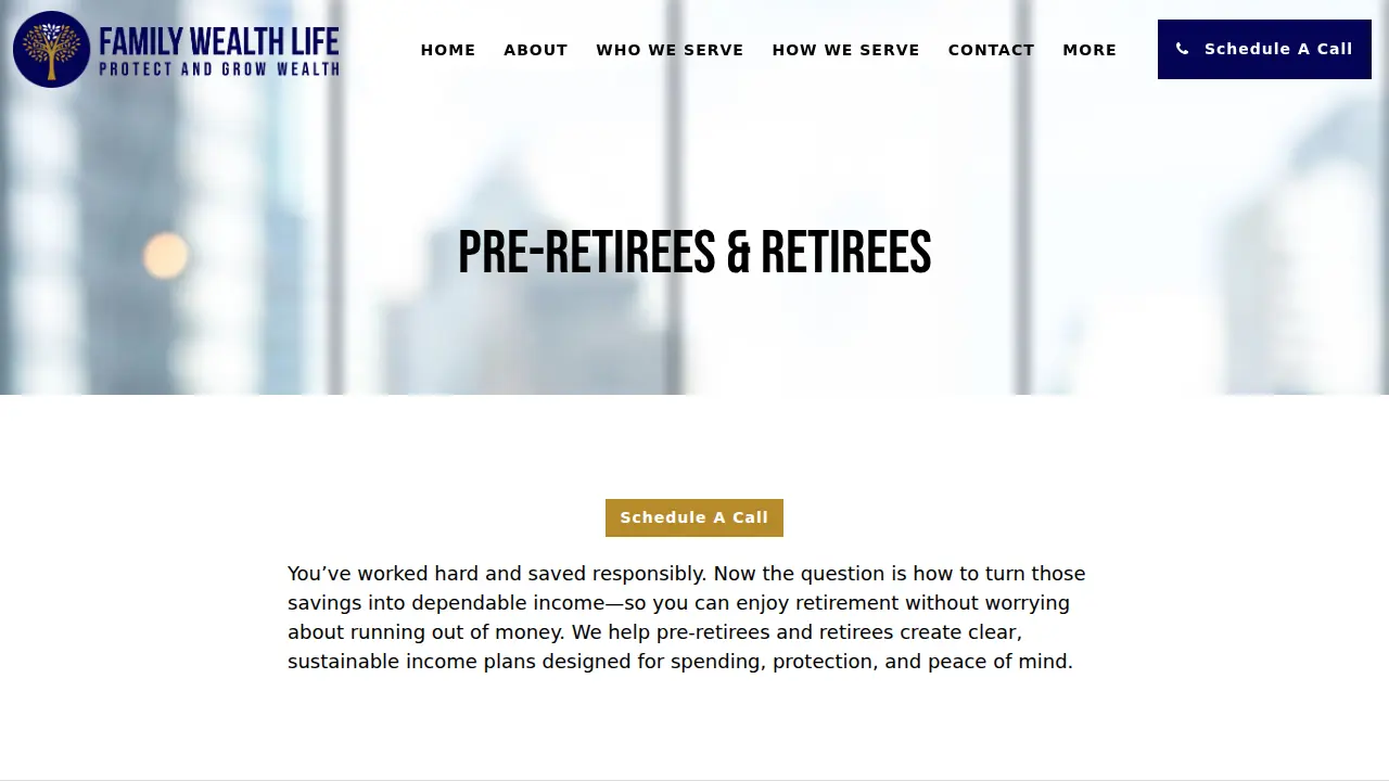 Family Wealth Life page