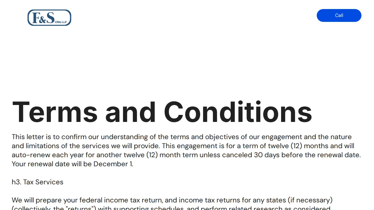 F and S CPAs LLP page