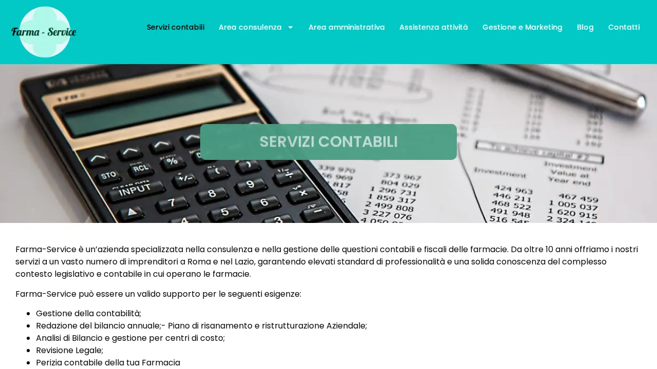 Farma Service - contabilità e consulenza farmacia page