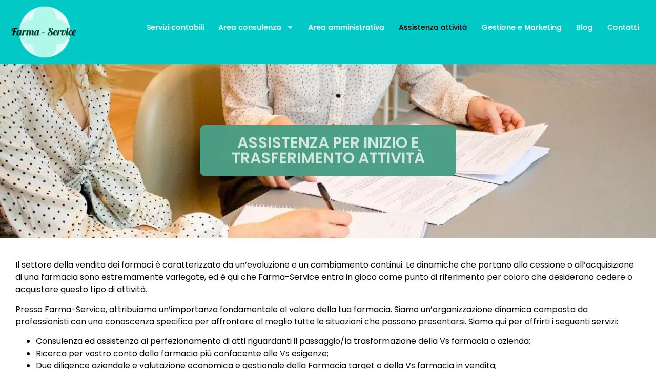 Farma Service - contabilità e consulenza farmacia page