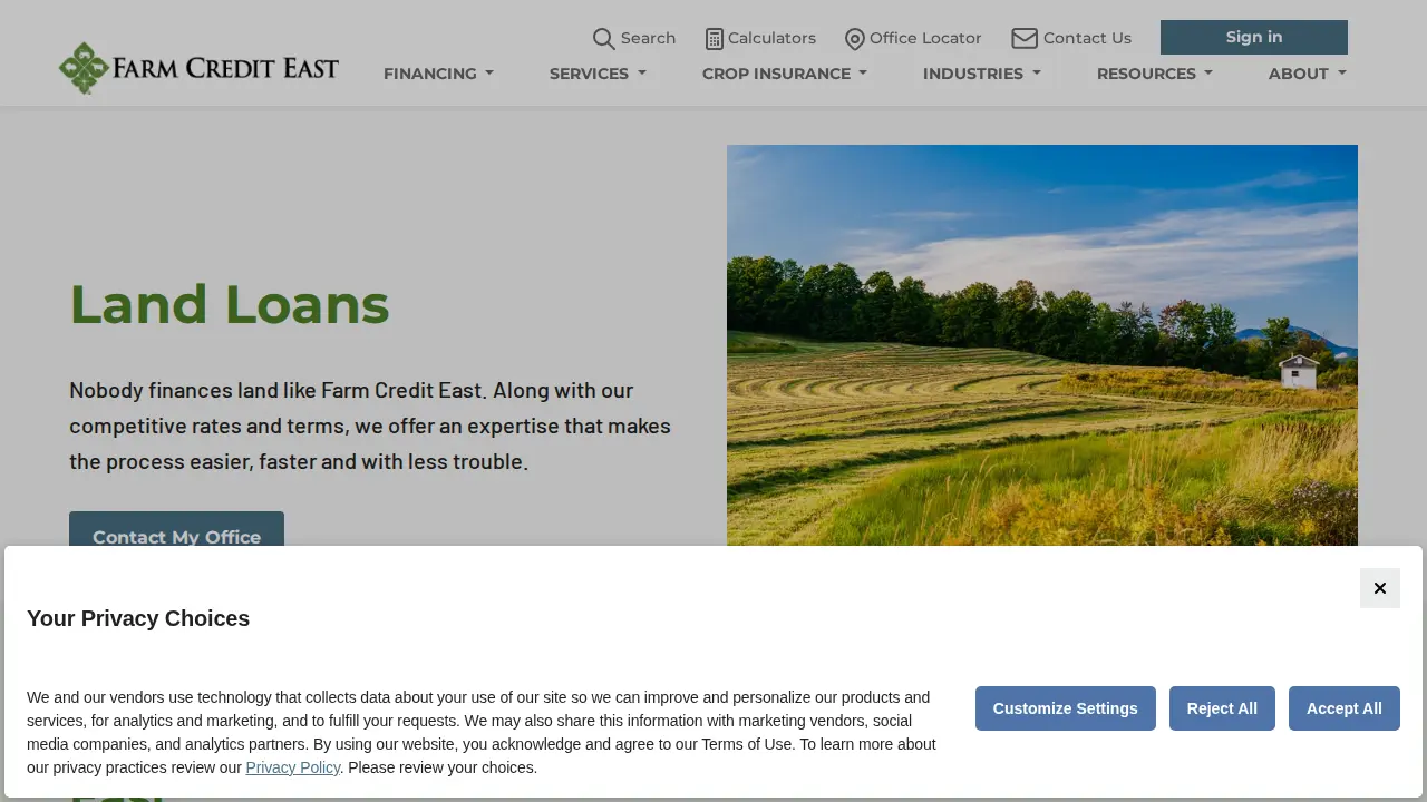 Farm Credit East page