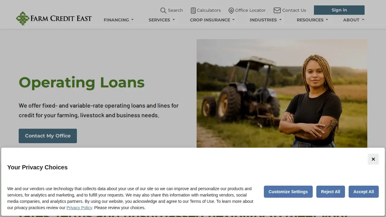 Farm Credit East page