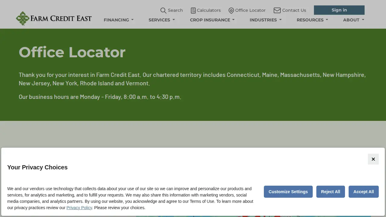 Farm Credit East page