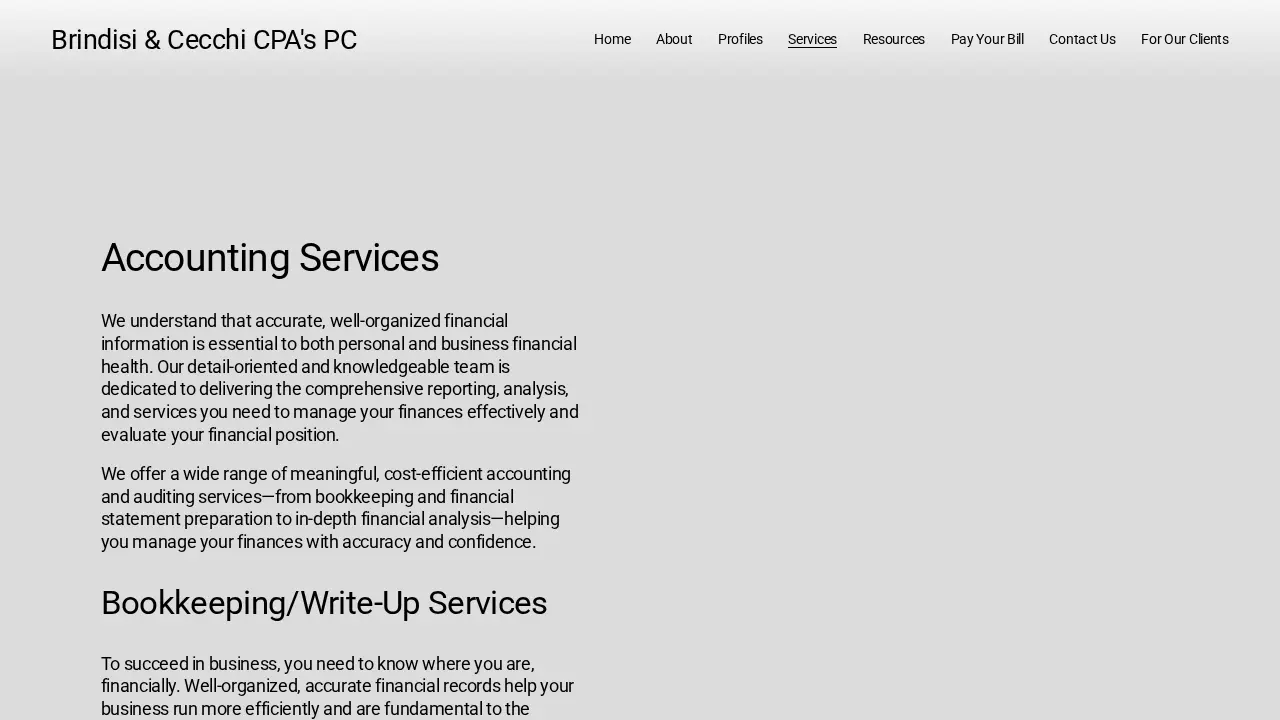 Louise Brindisi, CPA PC page