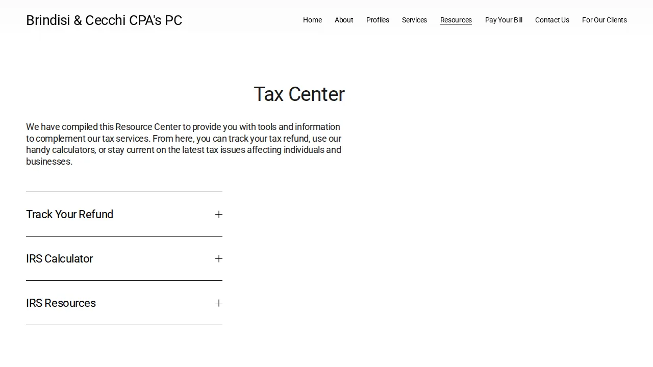 Louise Brindisi, CPA PC page