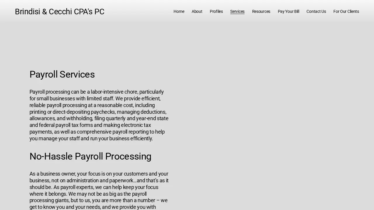 Louise Brindisi, CPA PC page