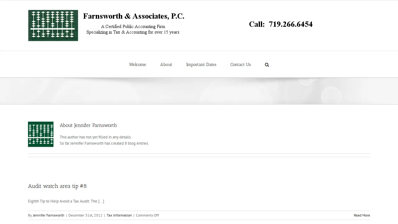Farnsworth & Associates PC | CPA Colorado Springs page