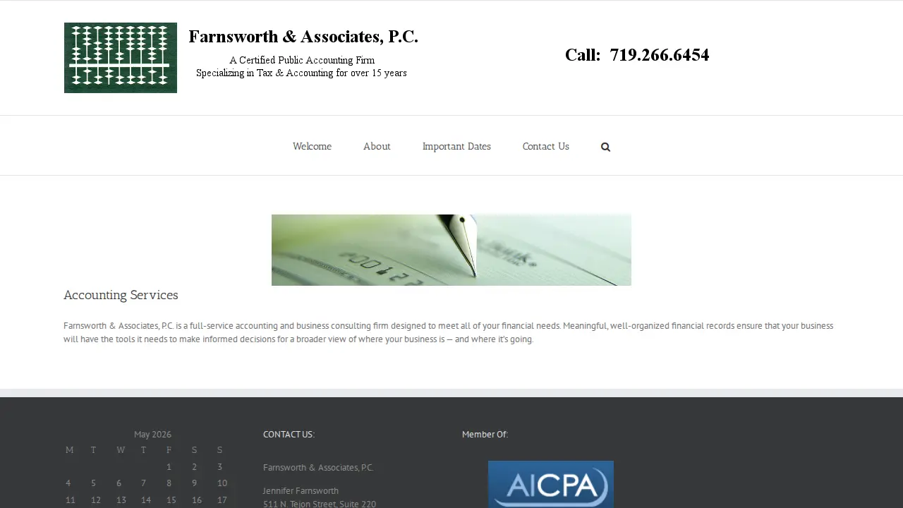 Farnsworth & Associates PC | CPA Colorado Springs page