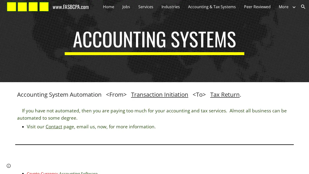 FREDERICK ACCOUNTANCY for SMALL BUSINESS page