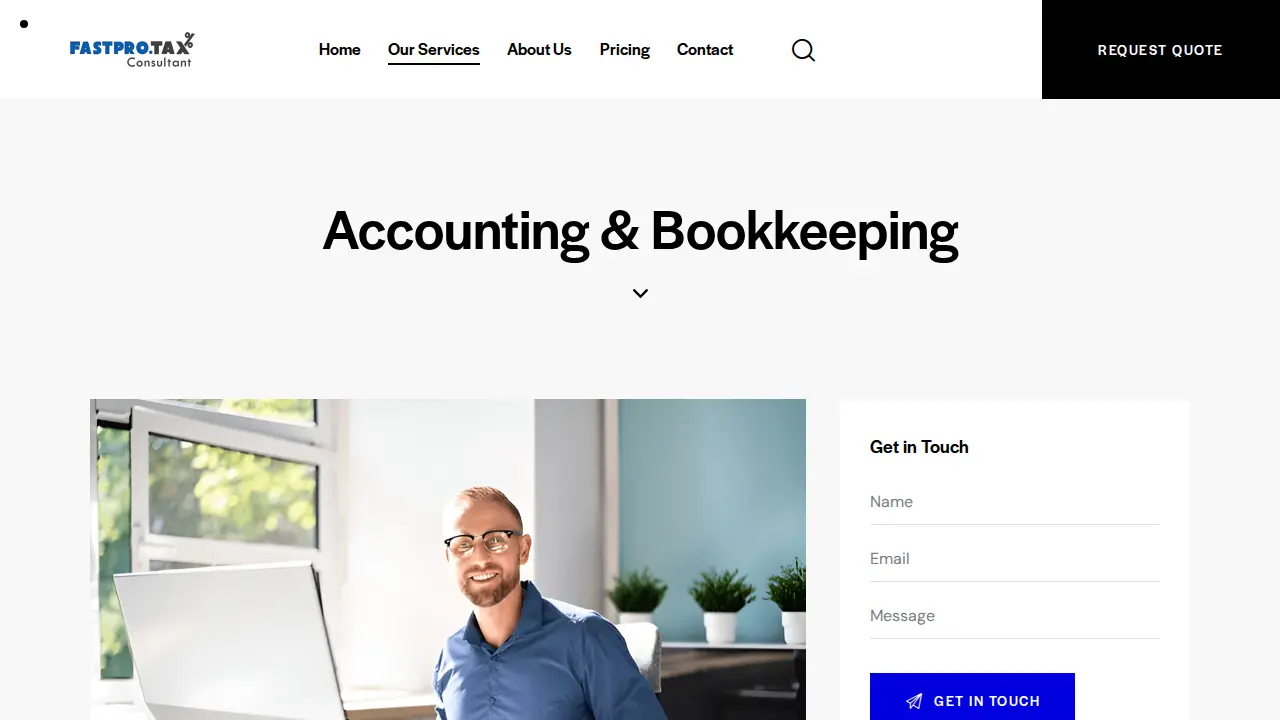 Fast Pro - Tax Filing page