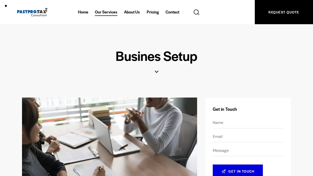 Fast Pro - Tax Filing page