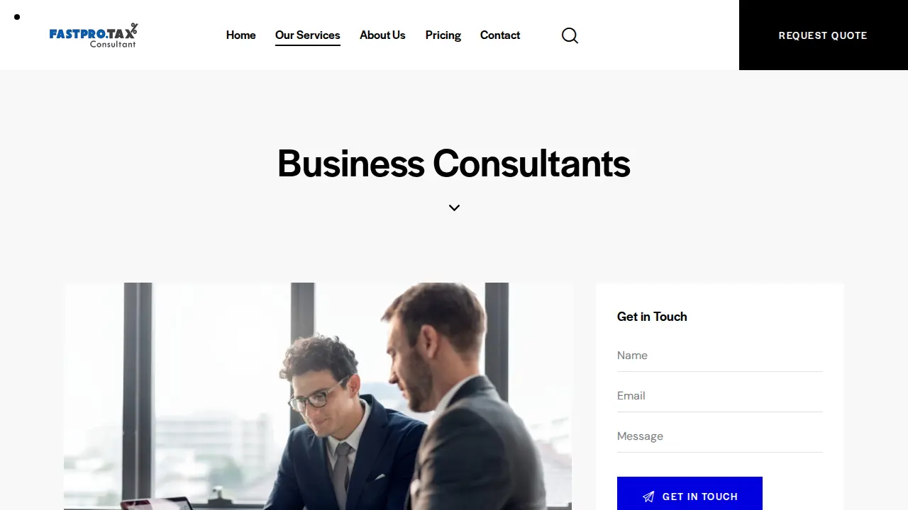 Fast Pro - Tax Filing page