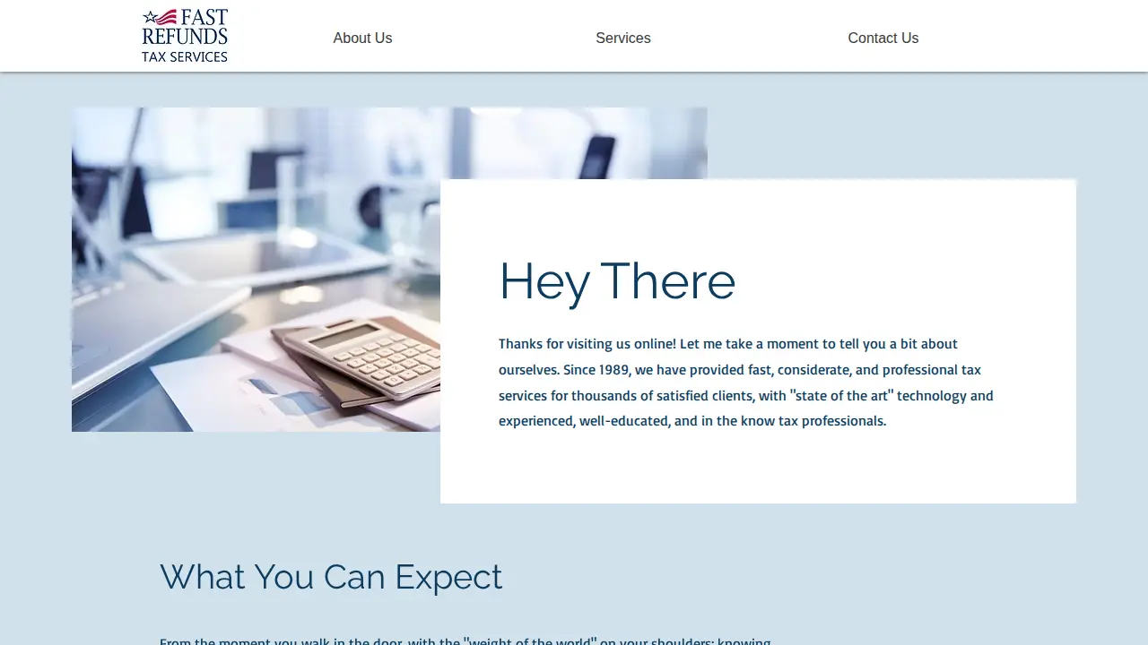 Tax Preperation page