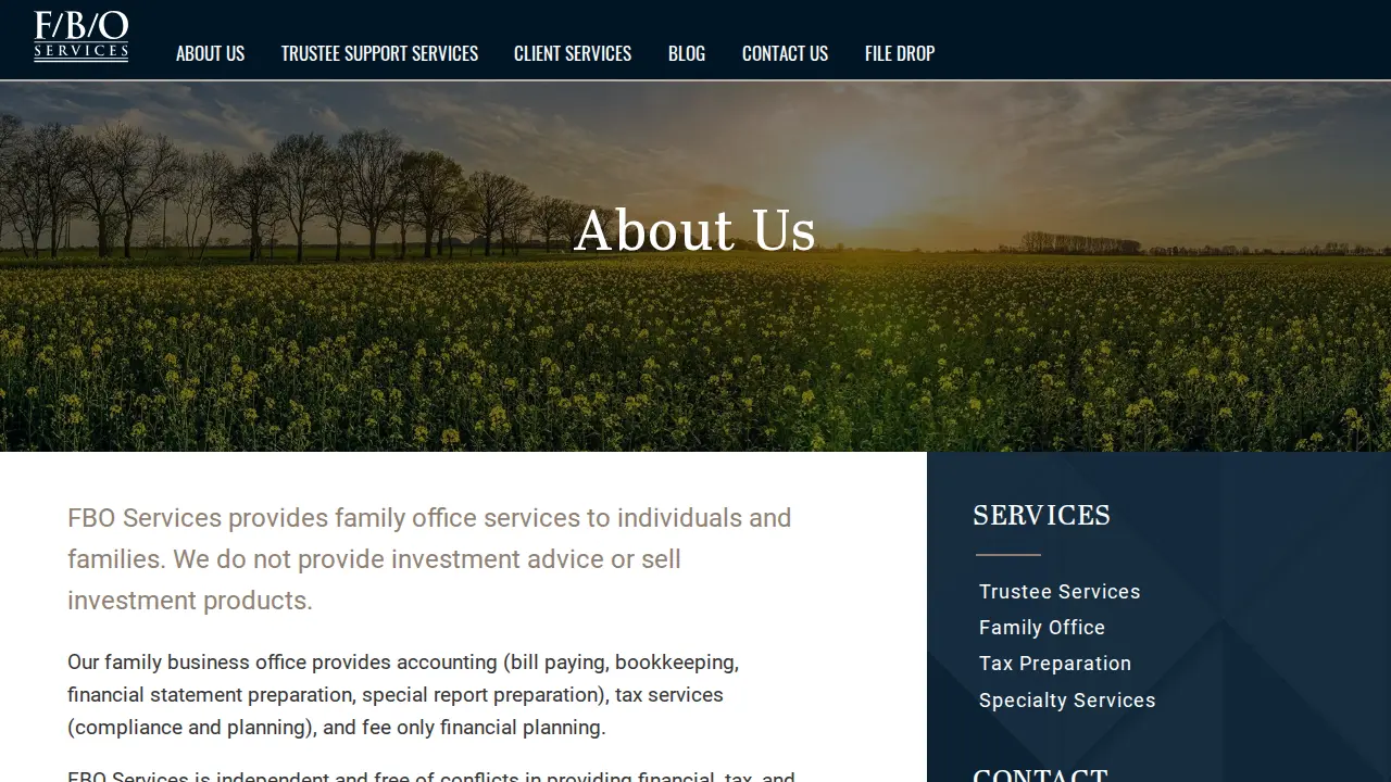 FBO Services page