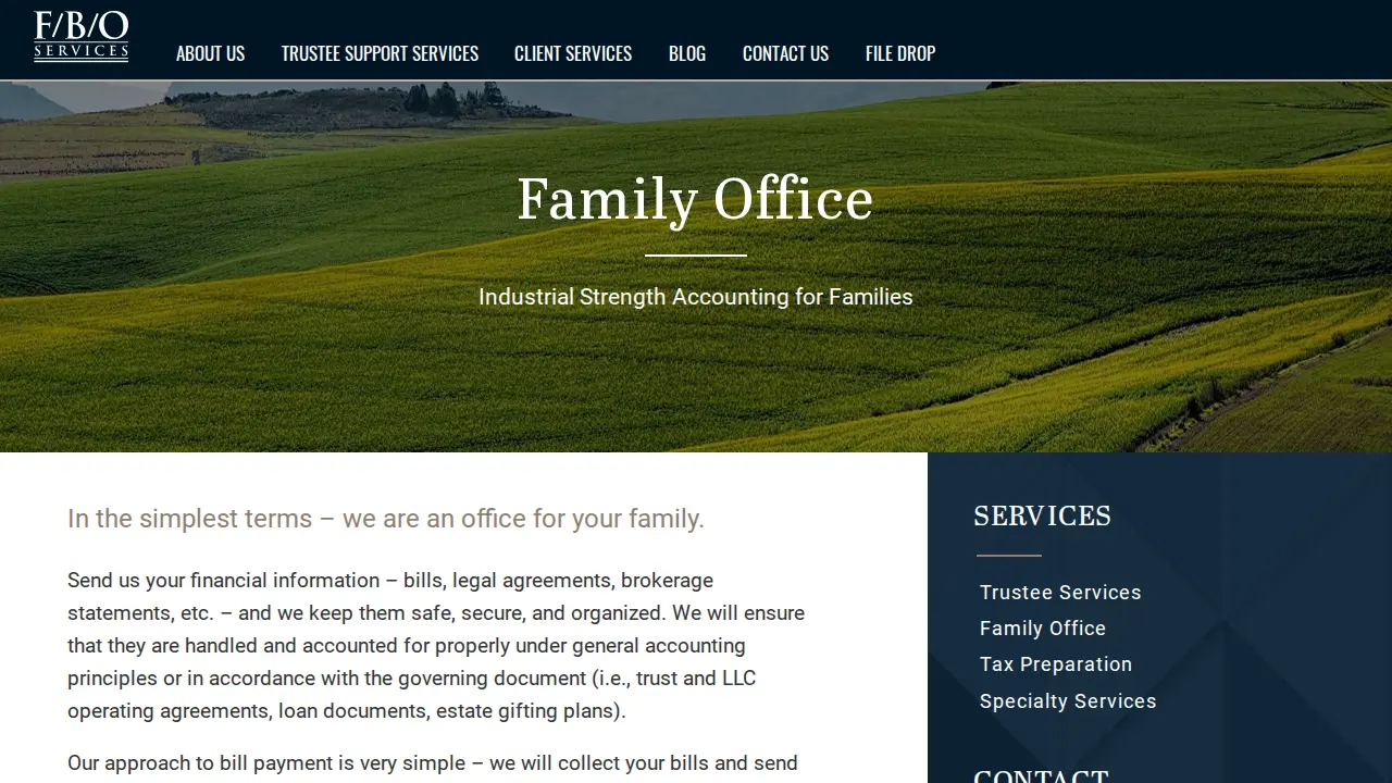FBO Services page
