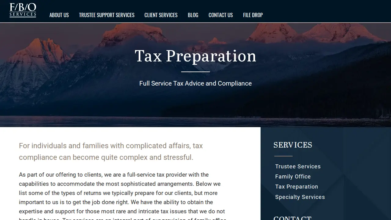 FBO Services page