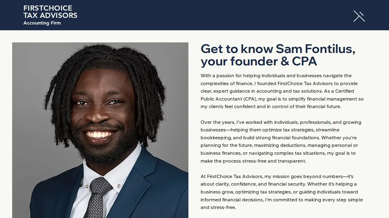 FirstChoice Tax Advisors page