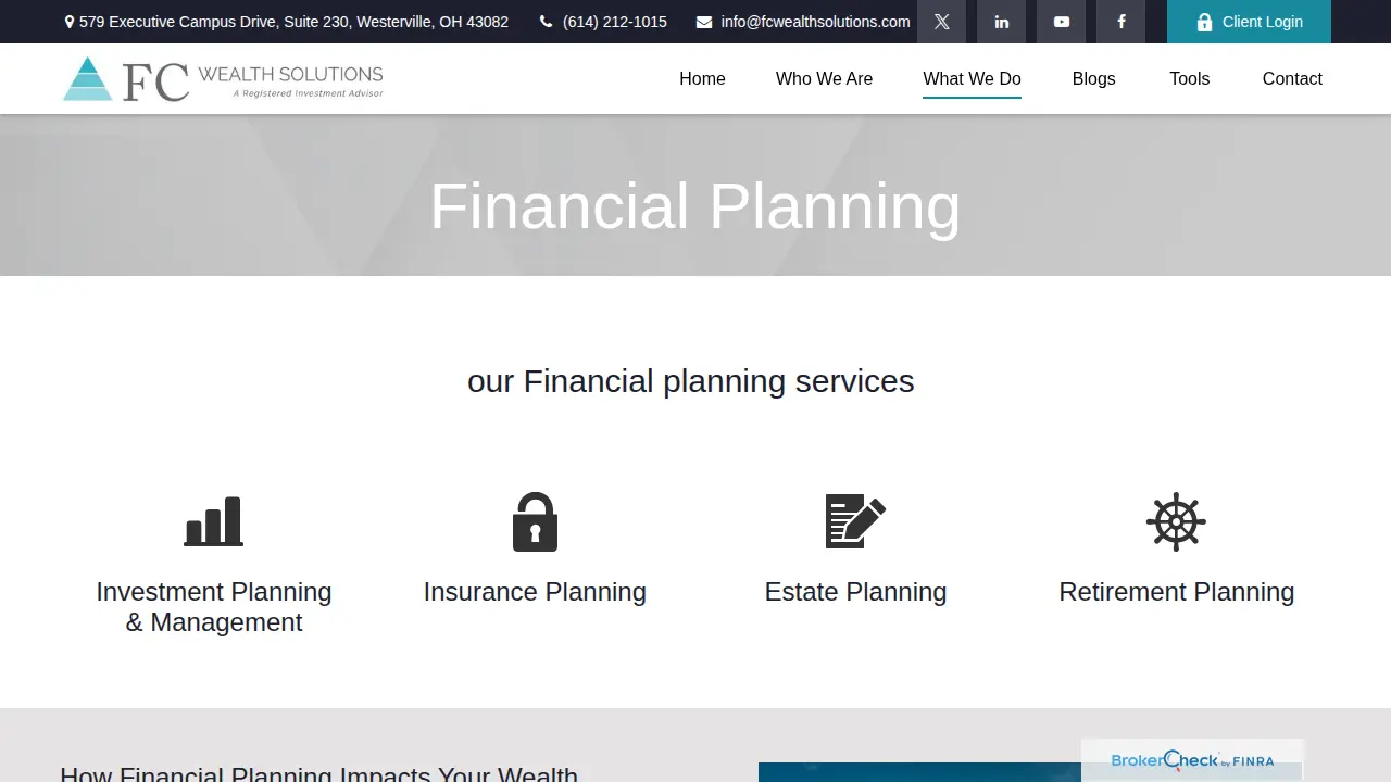 FC Wealth Solutions page