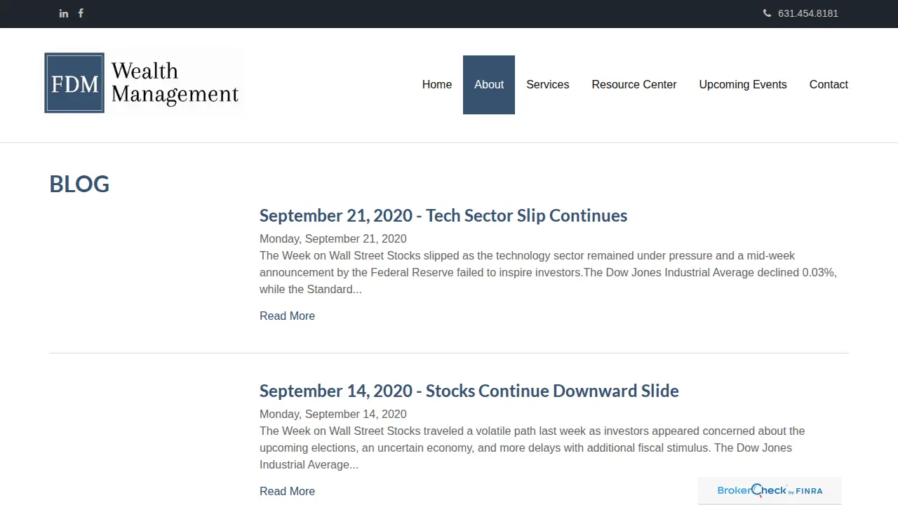 FDM Wealth Management page