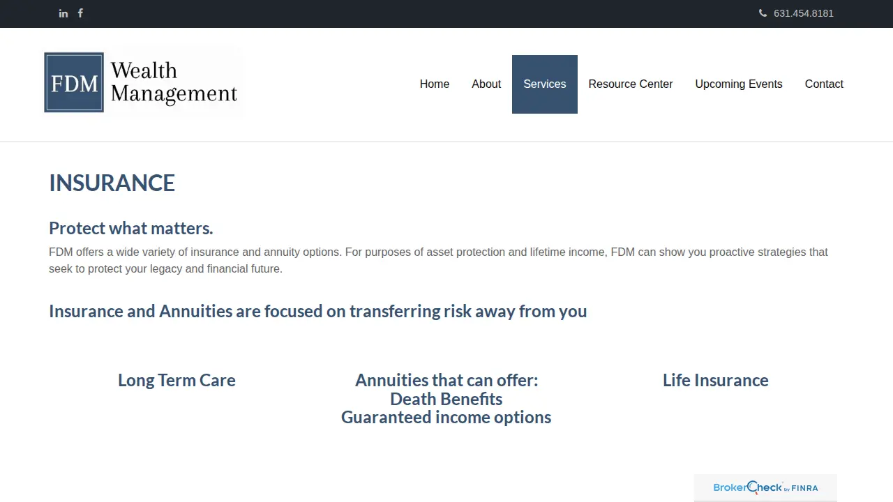 FDM Wealth Management page