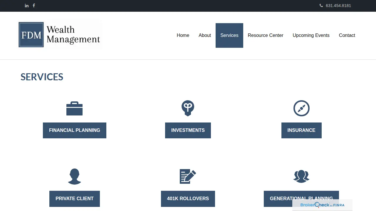 FDM Wealth Management page