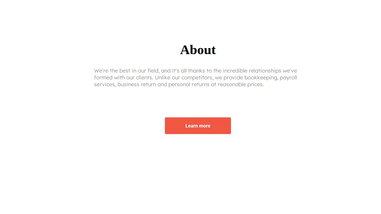 Fedder Accounting Services page