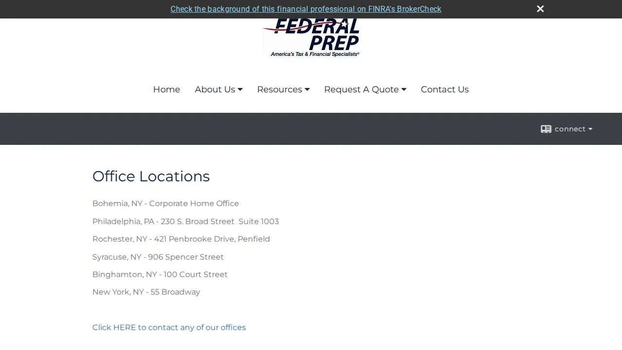 Federal Prep, Inc. page
