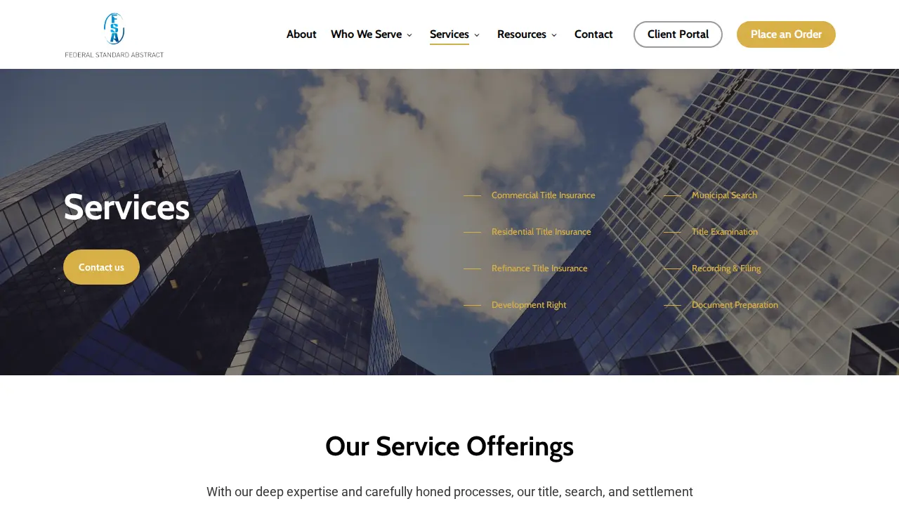 Federal Standard Abstract Inc page